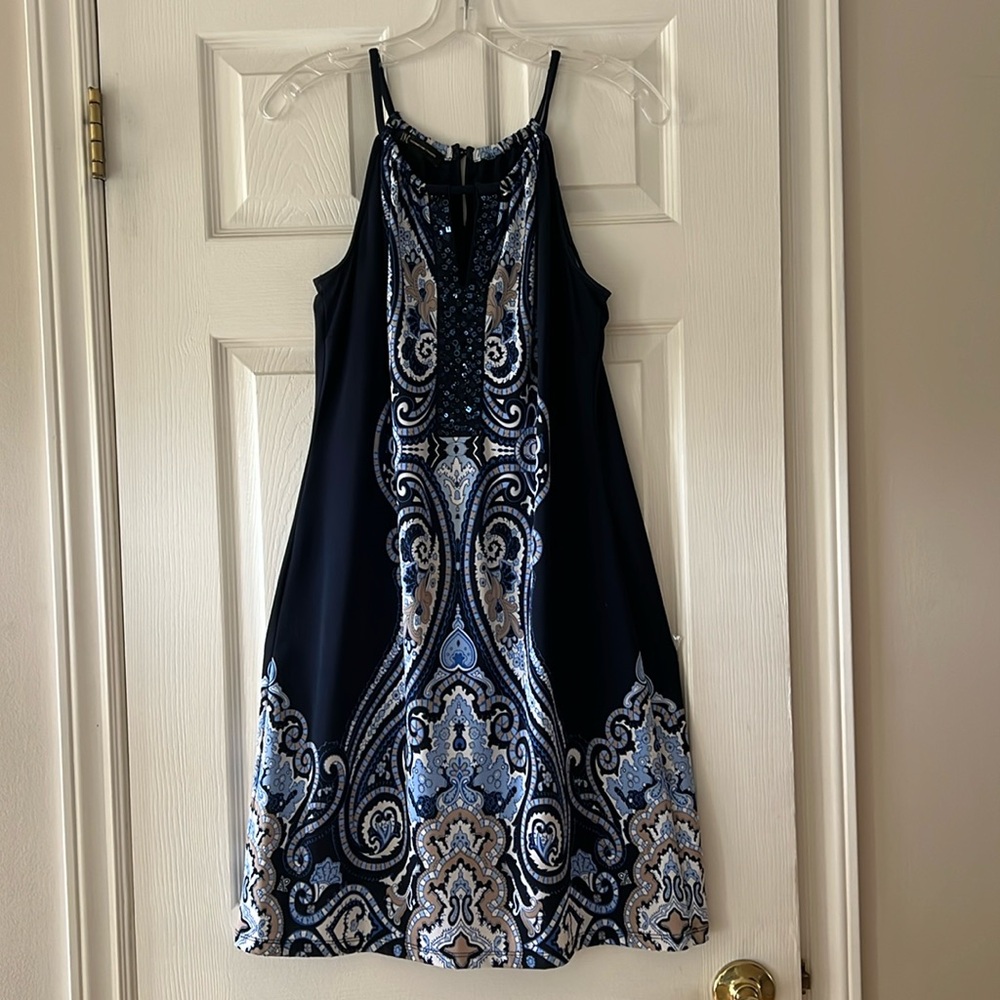 INC Beaded Knit Halter Dress